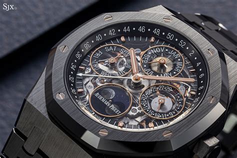 matte black audemars piguet|audemars piguet skeleton perpetual calendar.